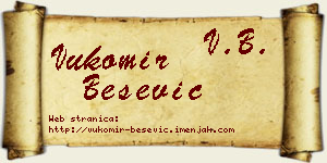 Vukomir Bešević vizit kartica